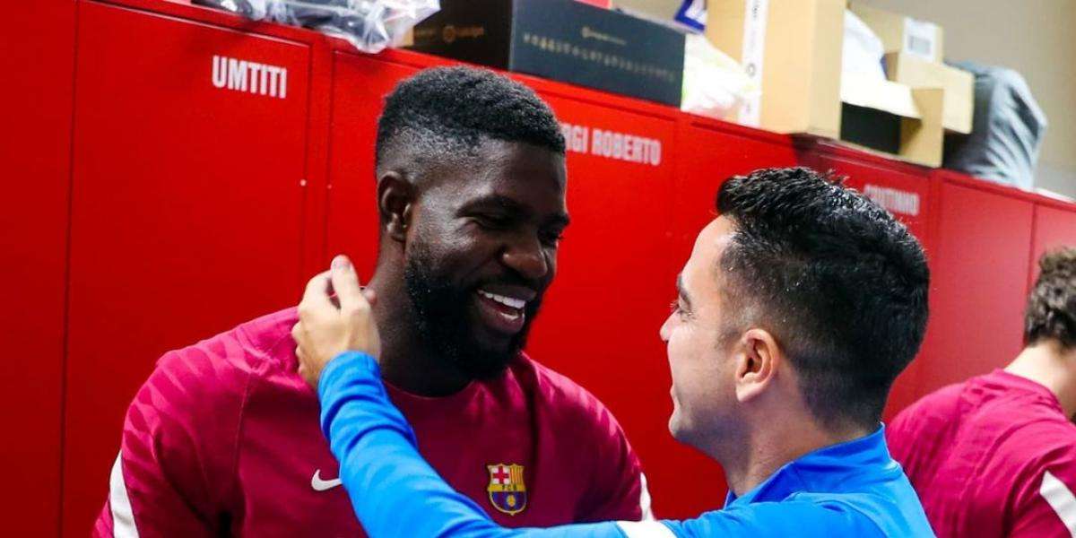 Xavi Hernandez y Samuel Umtiti