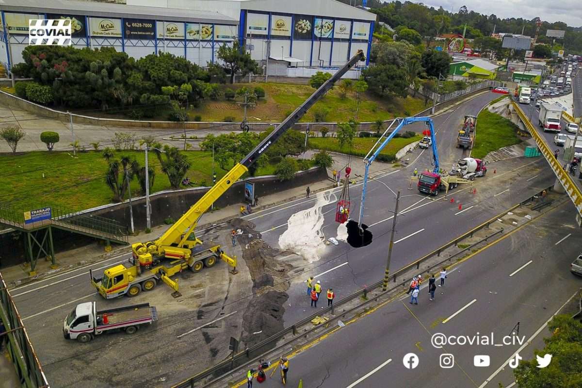 CIV asegura que lodocreto vertido en hundimiento de Villa Nueva no se perdió