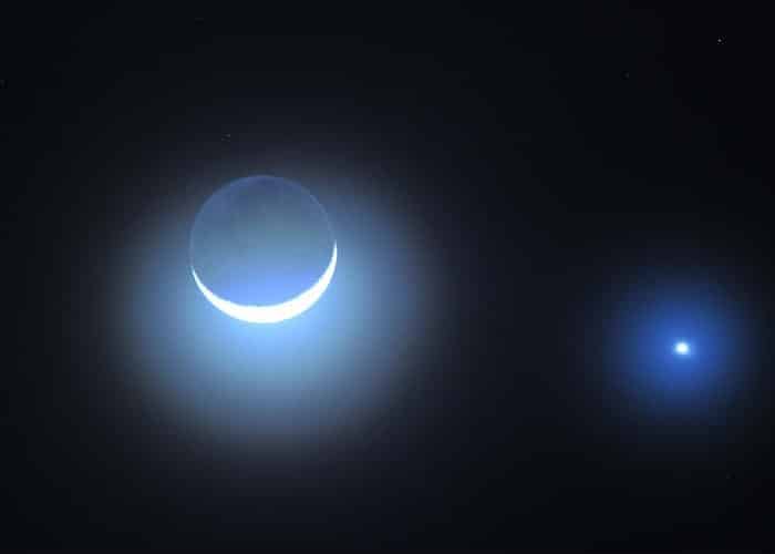 Conjunción de la Luna y Venus