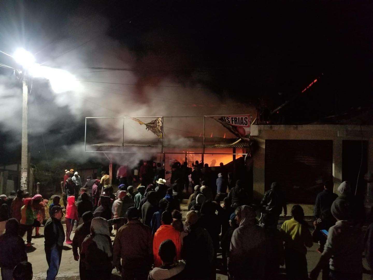 Incendio en Sibinal San marcos