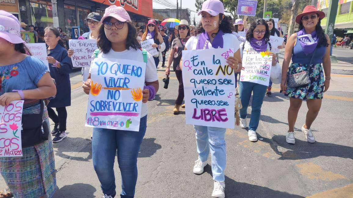 GALERÍA: Así fue la marcha en Guatemala en conmemoración del #DíaInternacionaldelaMujer 