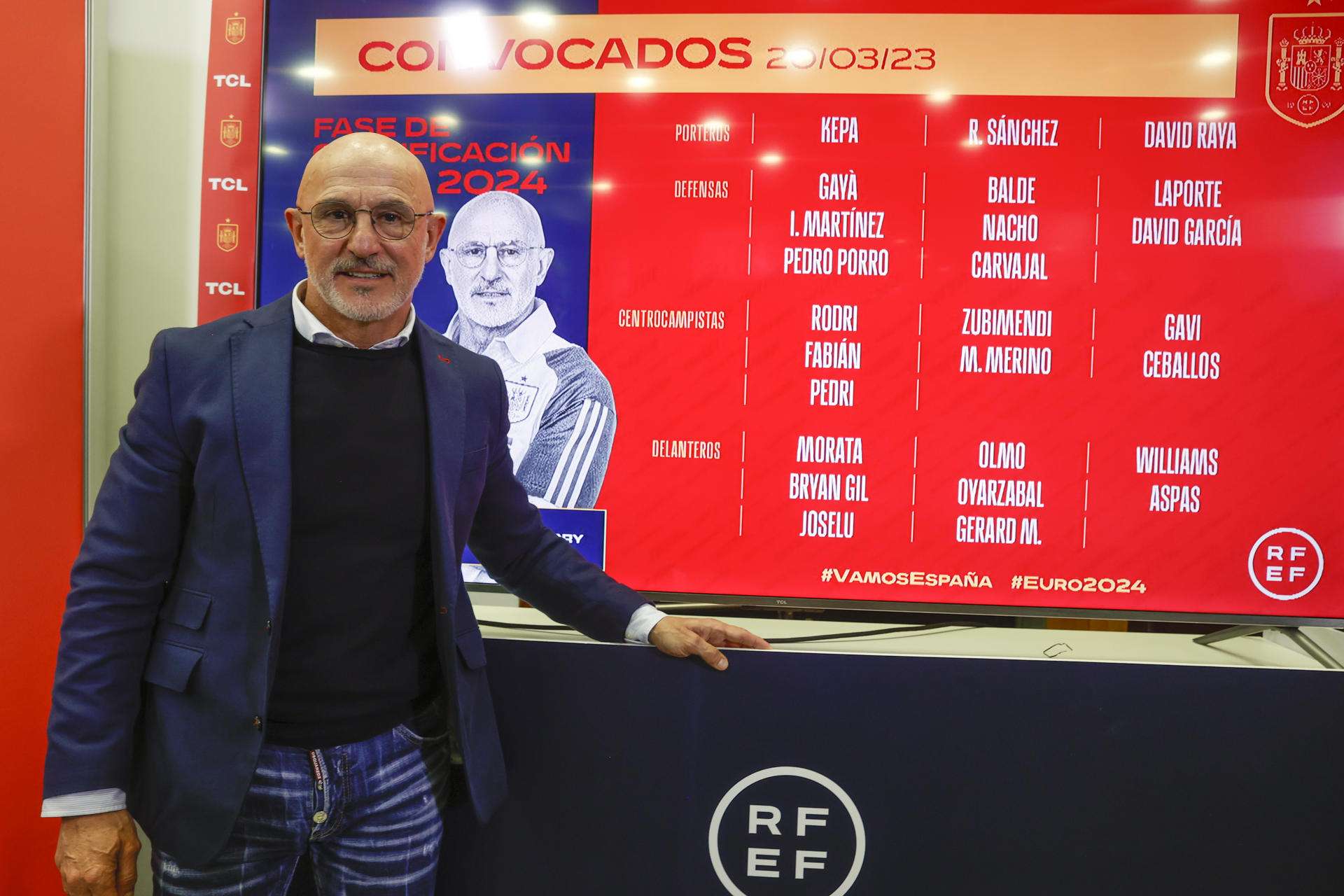 La primera convocatoria de Luis de la Fuente como seleccionador de España presenta catorce novedades respecto a los internacionales que disputaron el Mundial de Qatar.-EFE/Juan Carlos Hidalgo