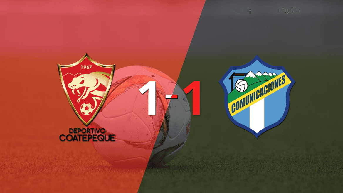 Coatepeque y Comunicaciones igualaron 1 a 1 en el Israel Barrios