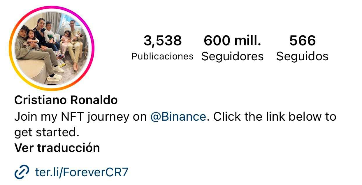 Cristiano Ronaldo 600 millones