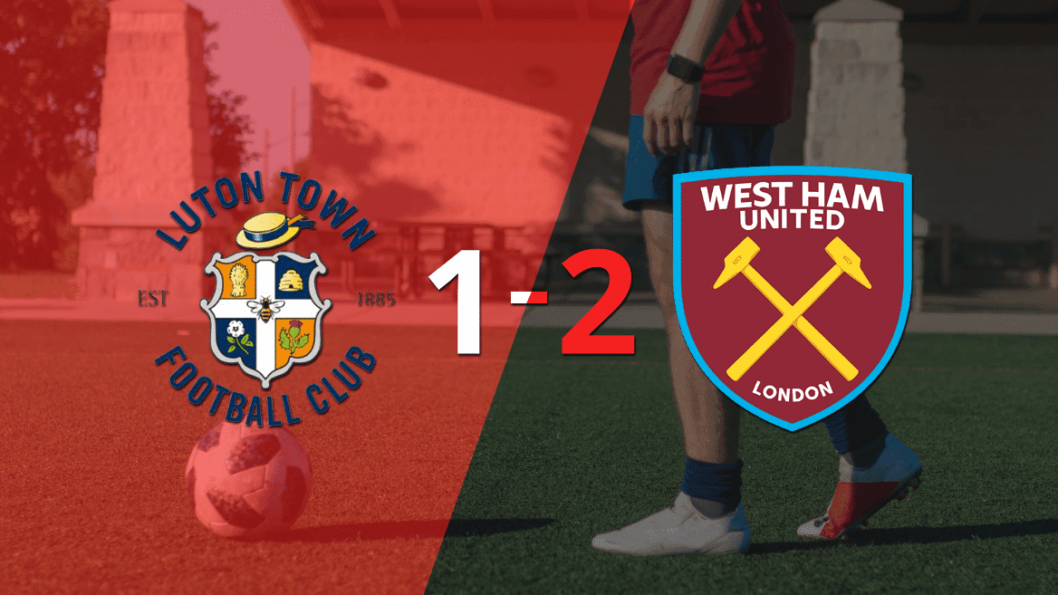 West Ham United superó 2-1 a Luton Town como visitante