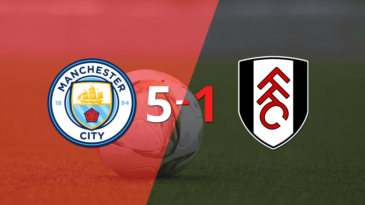Manchester City le pasó por encima a Fulham con hat-trick de Erling Haaland
