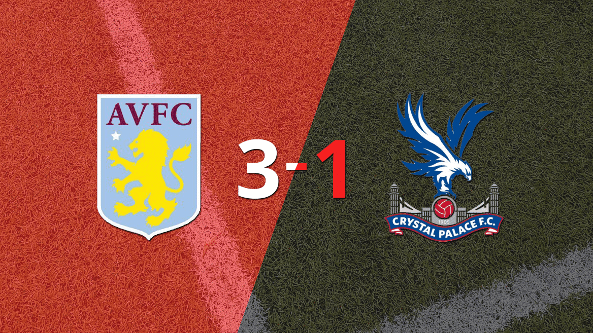 Gran victoria de Aston Villa sobre Crystal Palace por 3-1