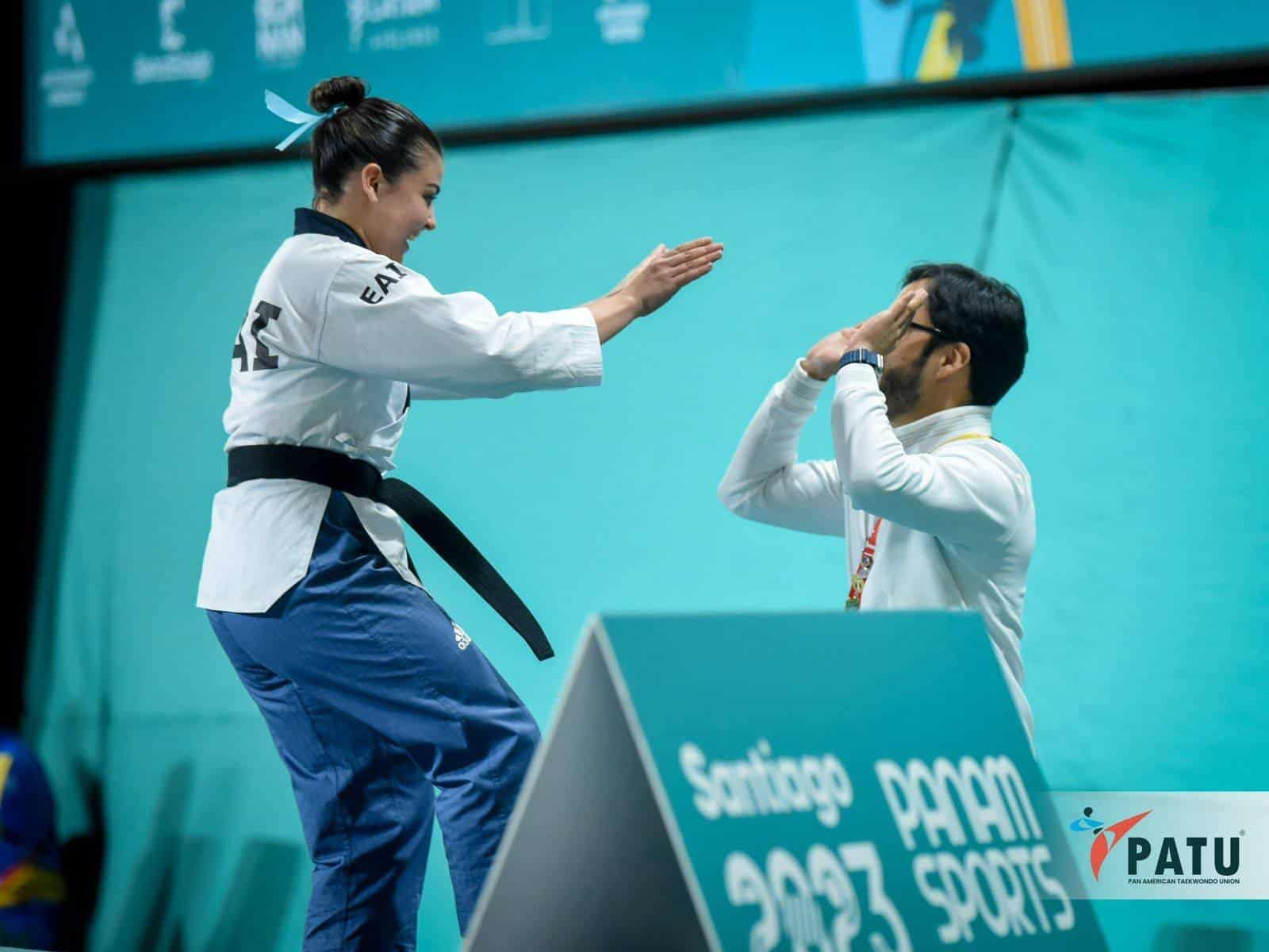 Alejandra Higueros del Taekwondo le dio a Guatemala la primera medalla en los XIX Juegos Panamericanos, Santiago 2023.