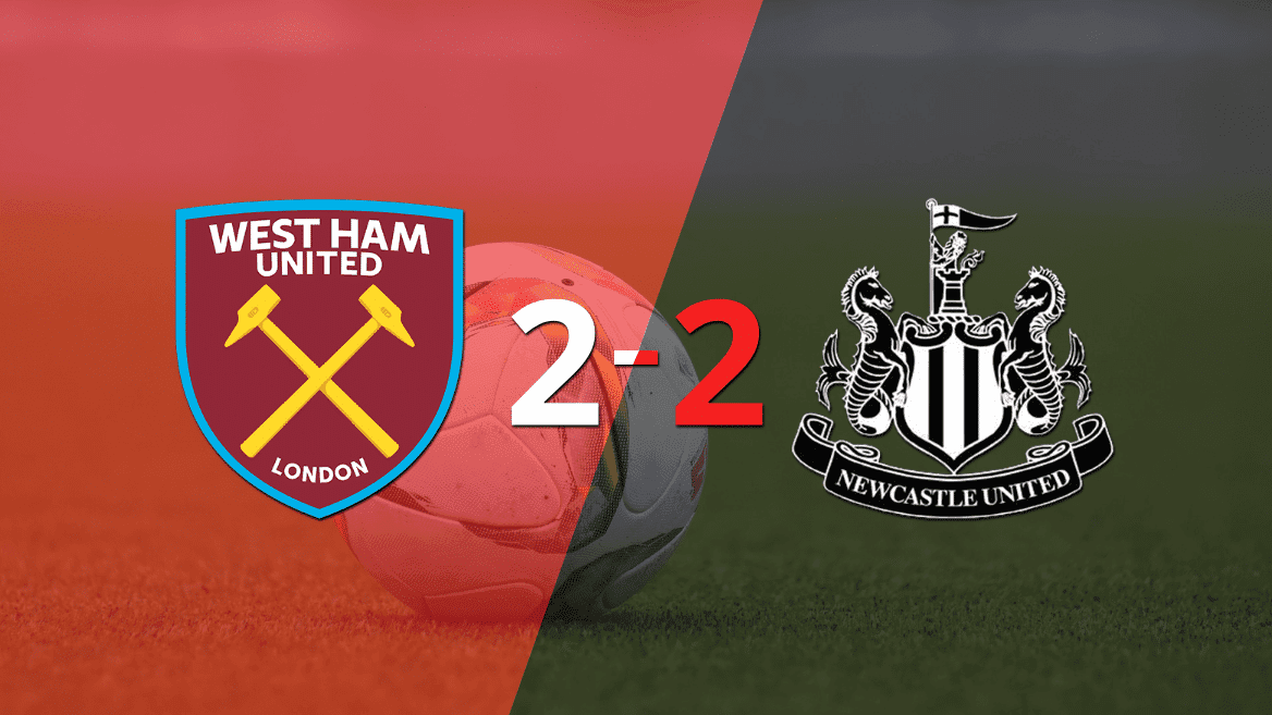Los dos goles de Alexander Isak no evitaron el empate entre Newcastle United y West Ham United