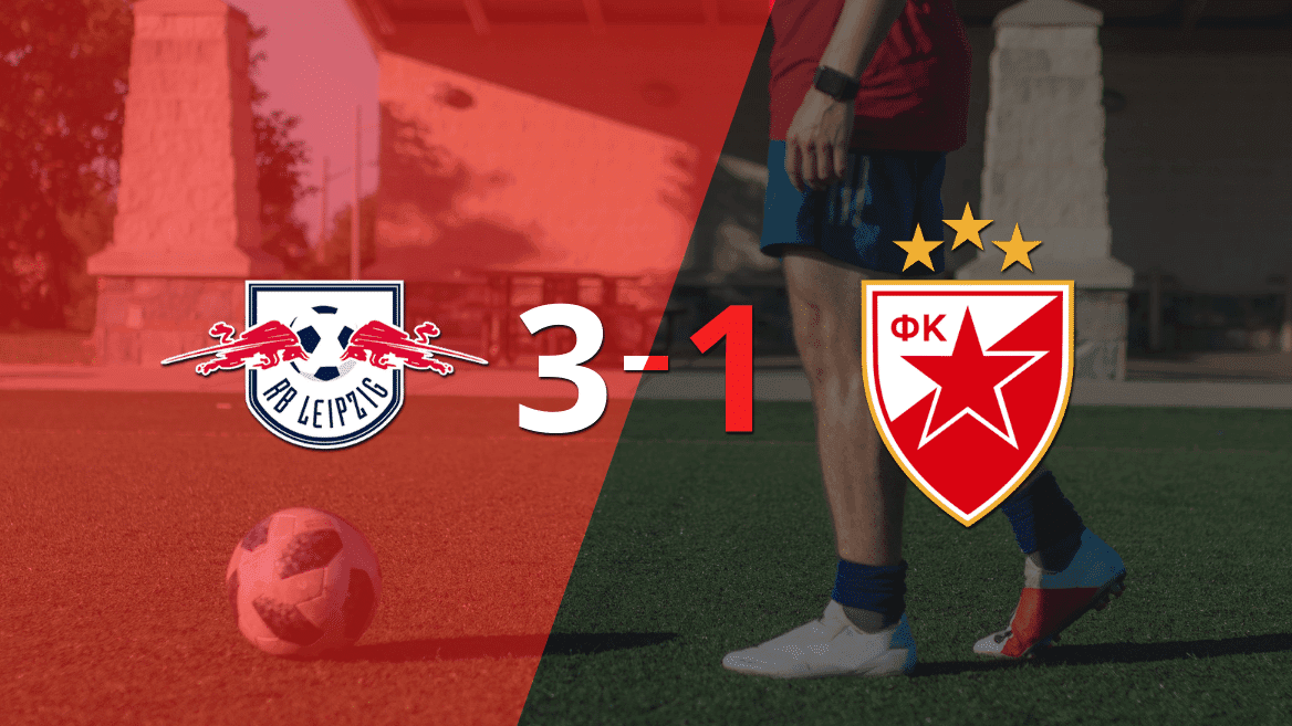 RB Leipzig paseó a Estrella Roja y selló su triunfo 3 a 1