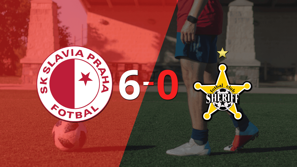 Con doblete de Mojmir Chytil, Slavia Praga liquidó 6-0 a FC Sheriff