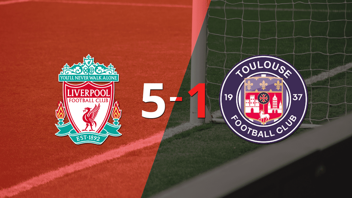 Liverpool sentenció con goleada 5-1 a Toulouse