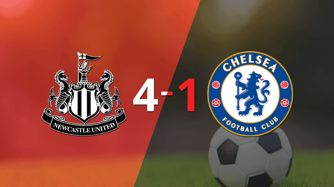 Newcastle United le pasó por encima 4-1 a Chelsea