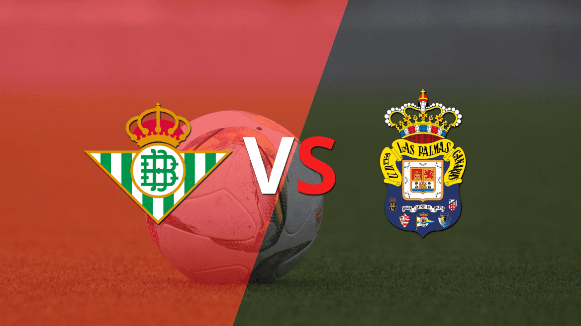 Betis busca mantener la ventaja ante UD Las Palmas en la etapa complementaria