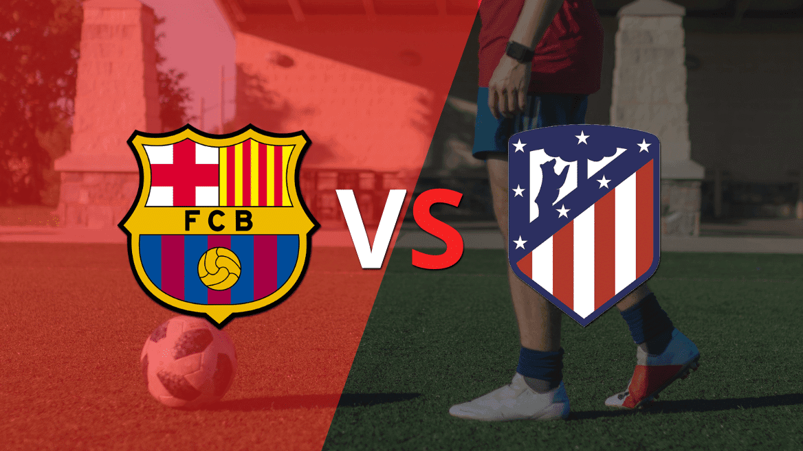 Barcelona arranca la etapa complementaria con ventaja frente a Atlético de Madrid