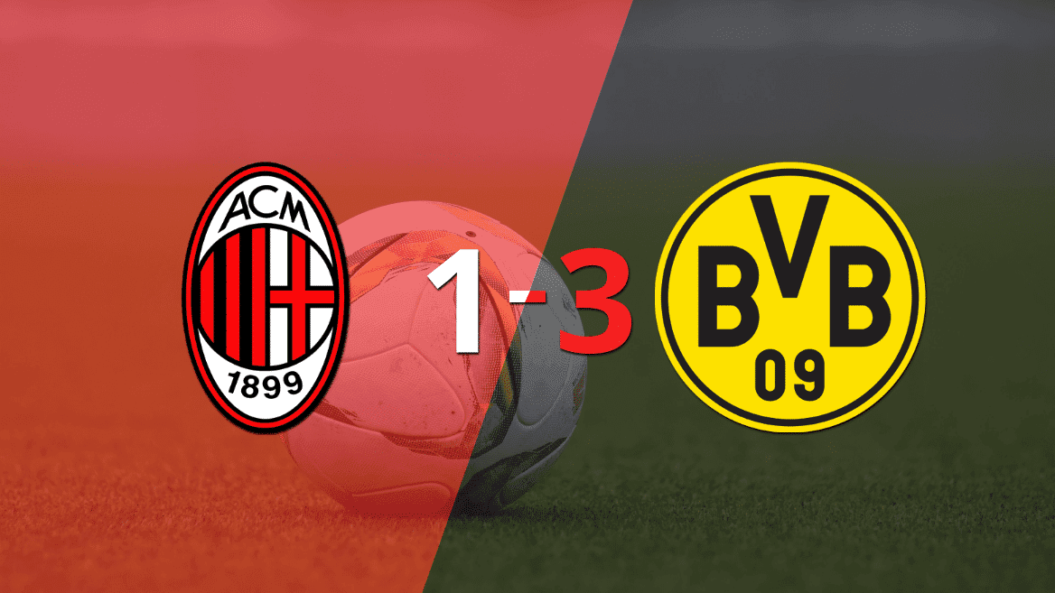 Borussia Dortmund se impuso 3 a 1 en su visita a Milan