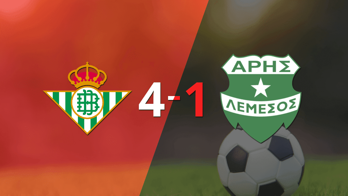 Betis le pasó por encima 4-1 a Aris Limassol