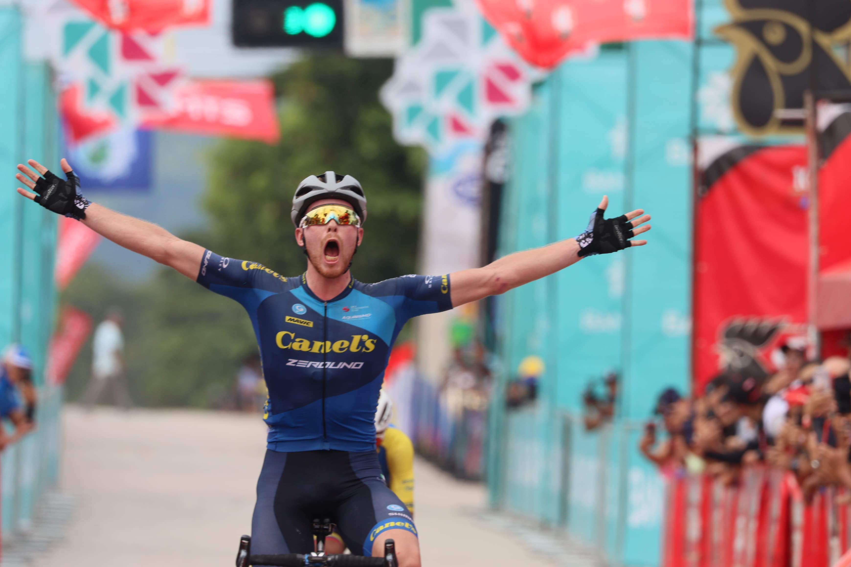 Cormac Mcgeough en el primer líder de la Vuelta Ciclística a Guatemala edición 62