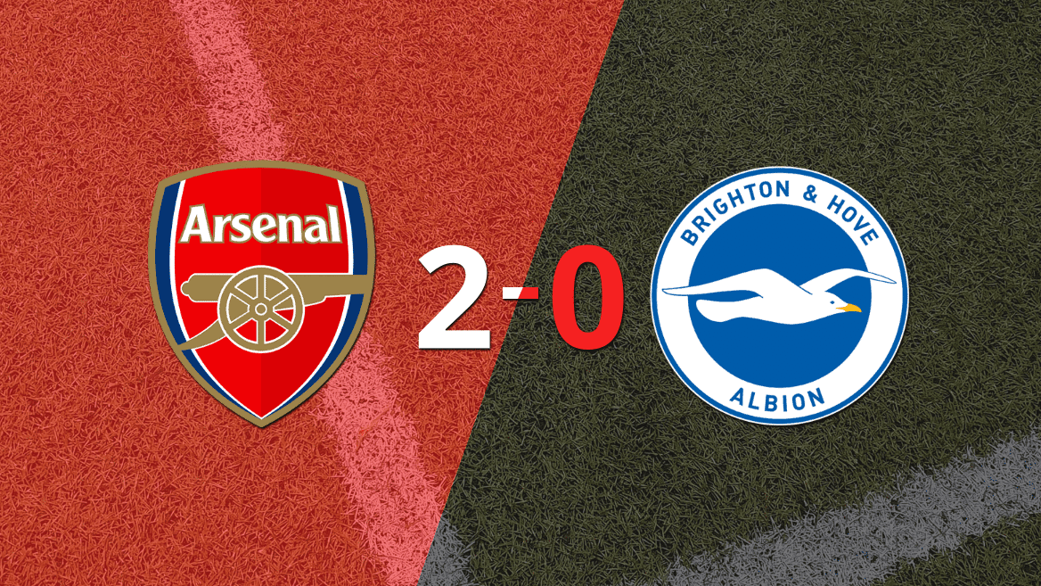 Brighton and Hove cayó 2-0 en su visita a Arsenal