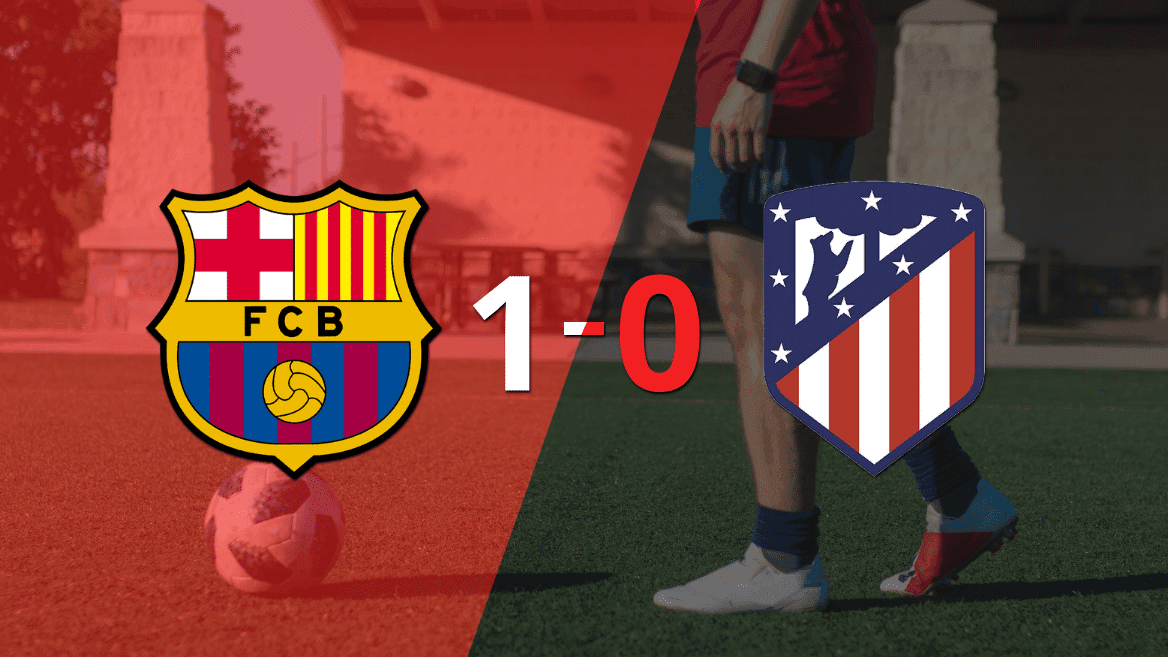 A Barcelona le alcanzó con un gol para derrotar a Atlético de Madrid en el estadio Estadio Olímpico Lluís Companys