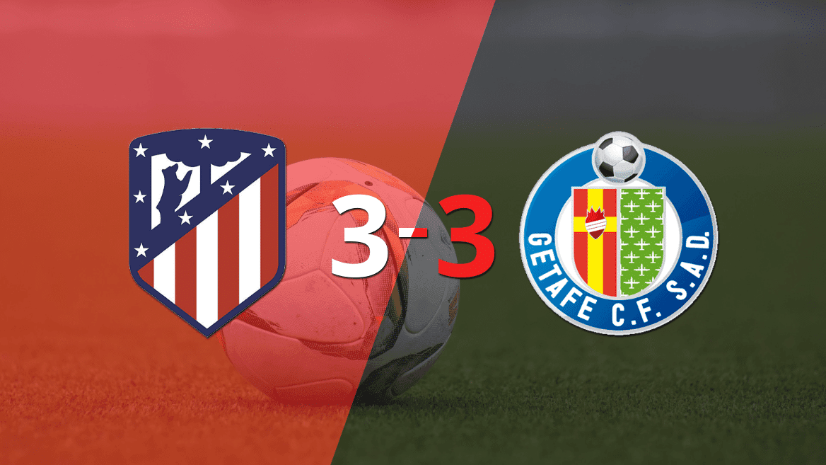 Los dos goles de Antoine Griezmann no evitaron el empate entre Atlético de Madrid y Getafe