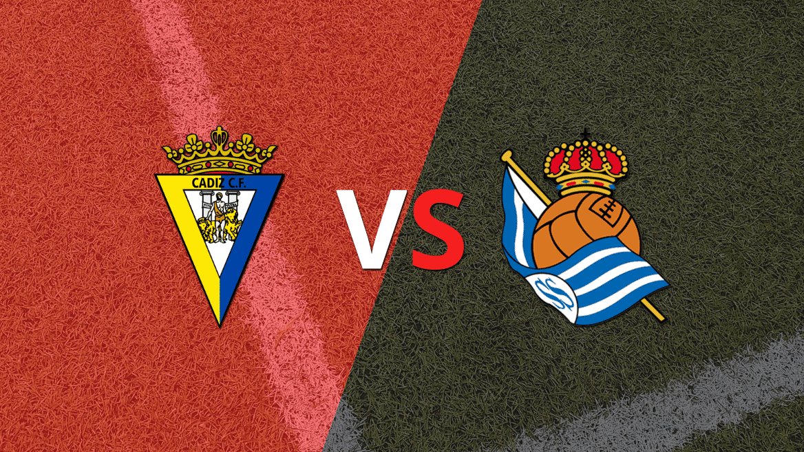 El segundo tiempo comienza sin goles entre Cádiz y Real Sociedad