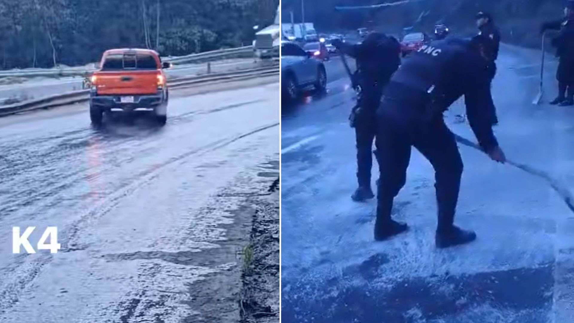 ¿Cuáles son las recomendaciones para conducir en carretera debido al clima frío de los últimos días?