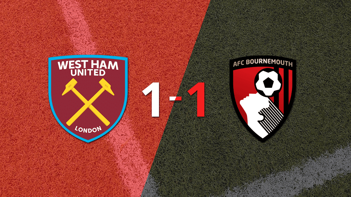 West Ham United y Bournemouth empataron 1 a 1