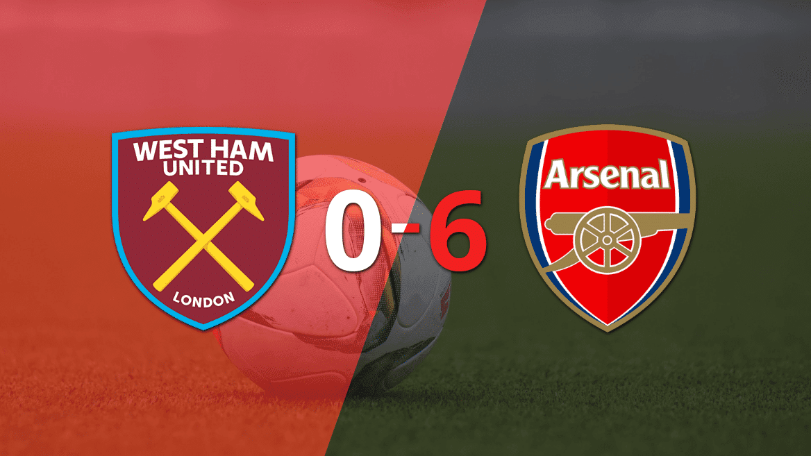 Goleada de Arsenal a West Ham United con doblete de Bukayo Saka incluído