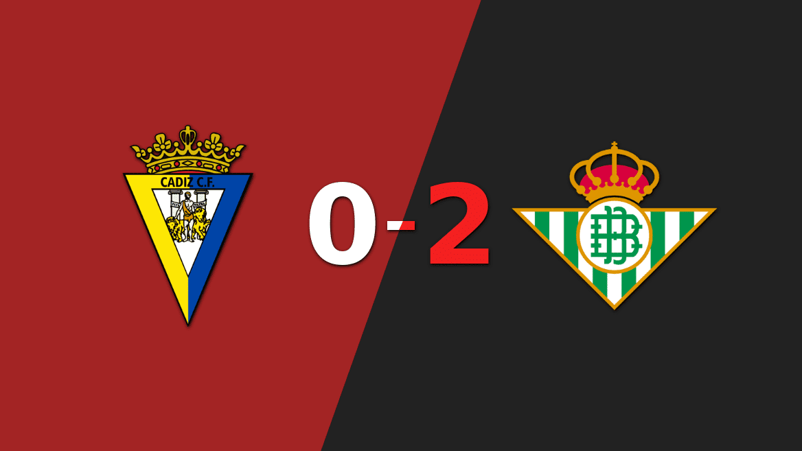 Betis venció por 2-0 a Cádiz como visitante