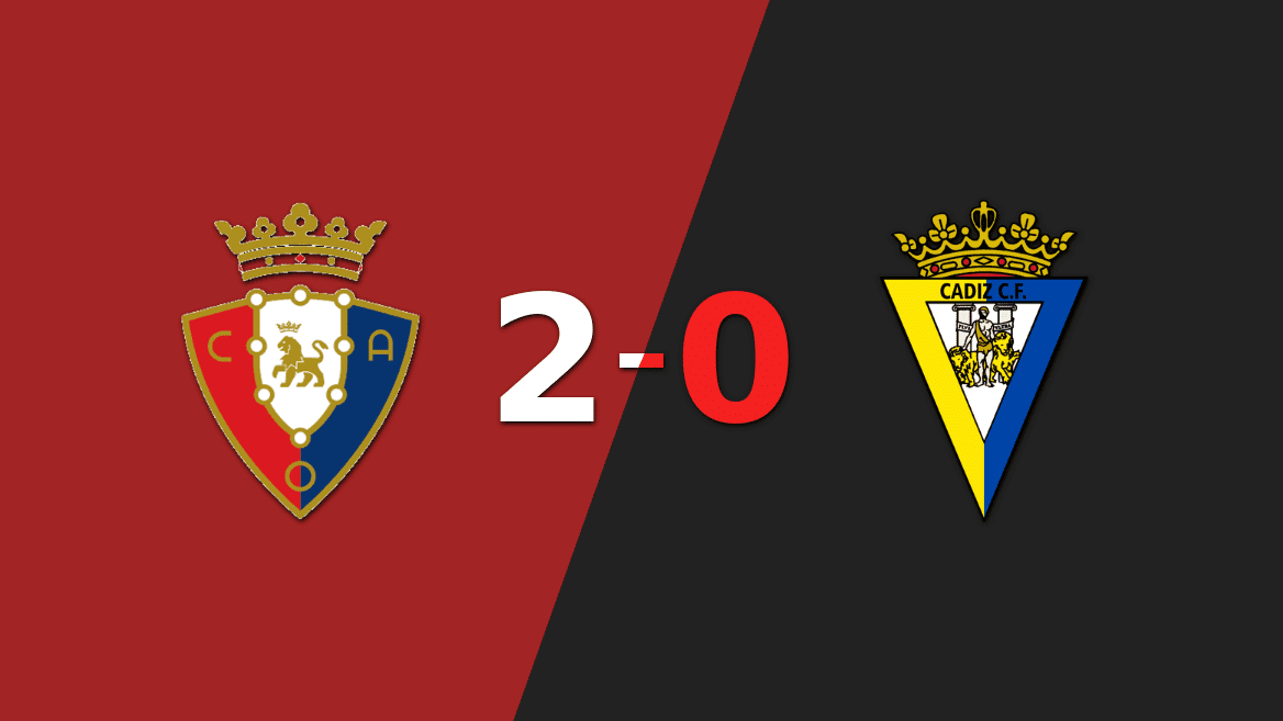 Doblete de Ante Budimir en el triunfo 2-0 de Osasuna frente a Cádiz