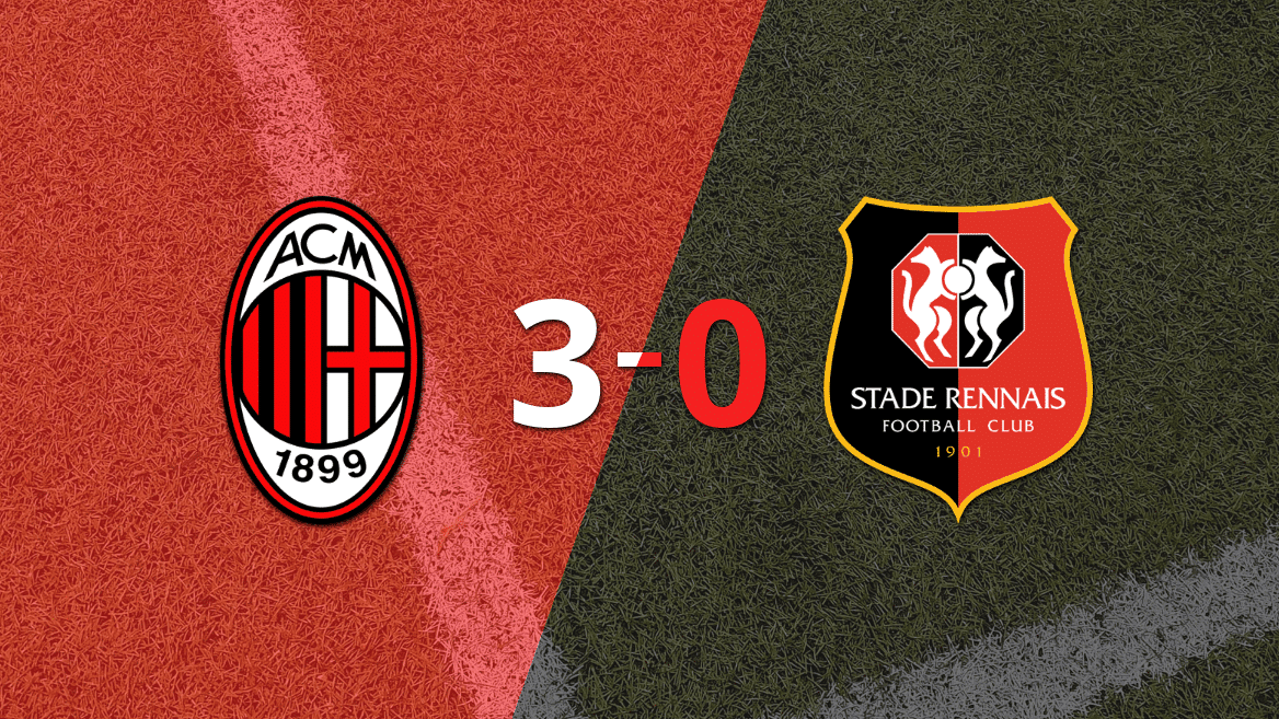 Milan venció a Stade Rennes y queda cerca de clasificar