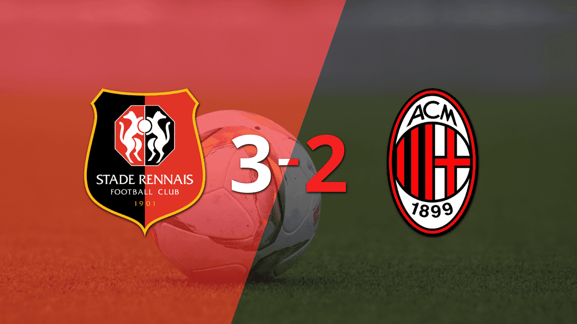Milan clasificó a Octavos de final a pesar de haber perdido ante Stade Rennes