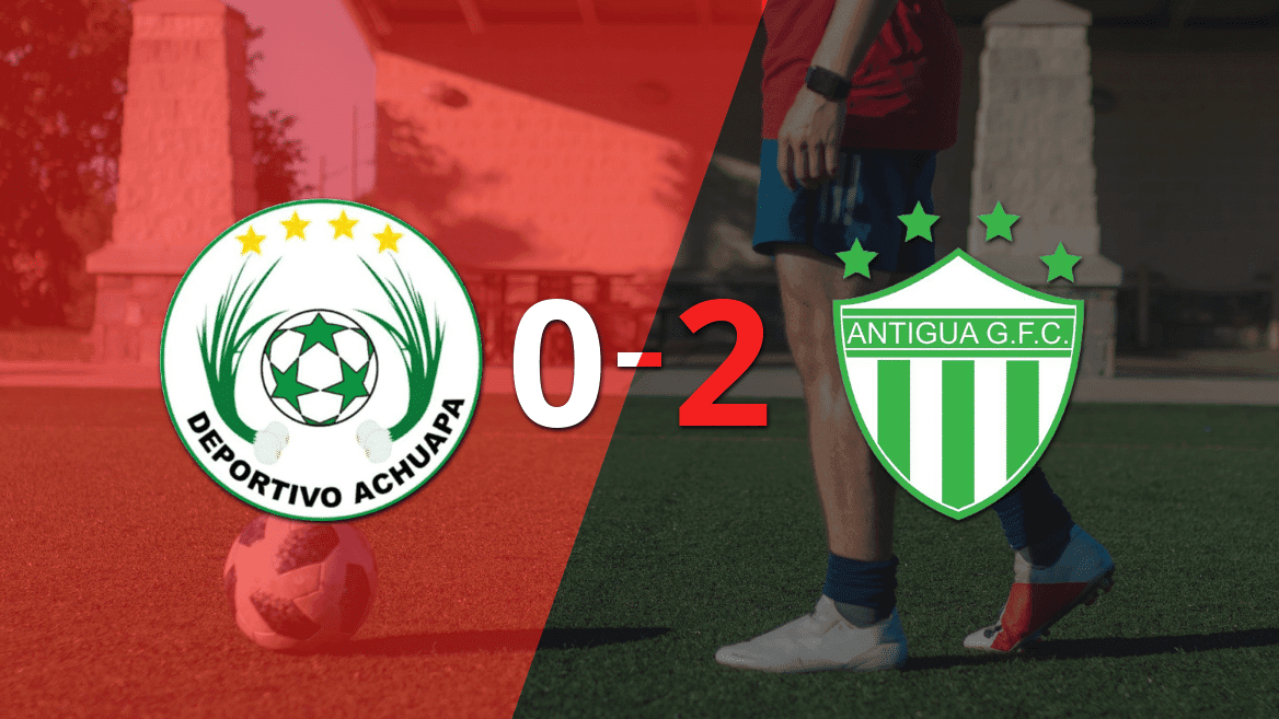 En casa, Achuapa perdió 2-0 frente a Antigua GFC