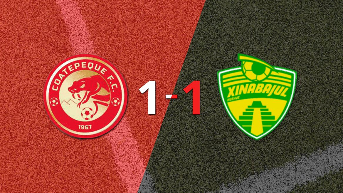 Dep. Coatepeque y Xinabajul empataron 1 a 1