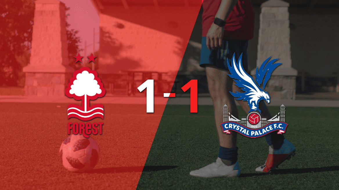 Crystal Palace empató 1-1 en su visita a Nottingham Forest