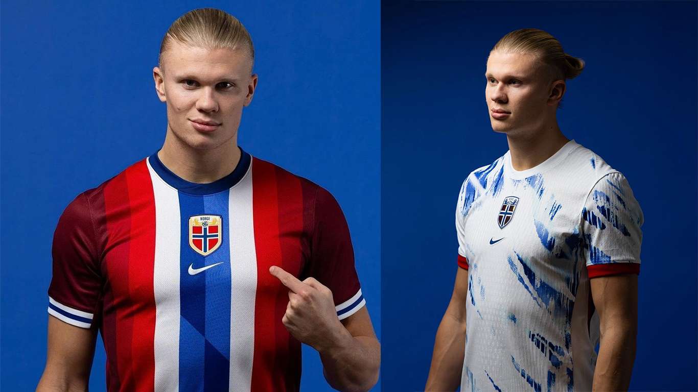 Selección de Noruega lanza camisola 2024 con Erling Haaland