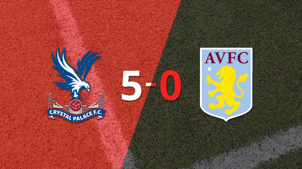 Crystal Palace aplastó a Aston Villa con hat-trick de Jean-Philippe Mateta