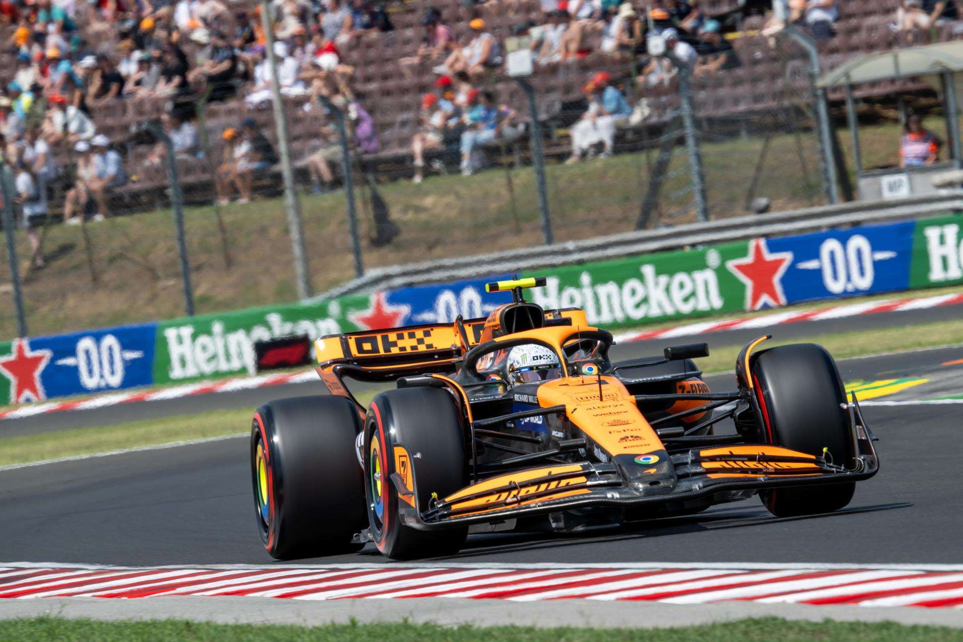 Norris supera a los Red Bull y a Sainz en una accidentada segunda sesión del GP de Hungría