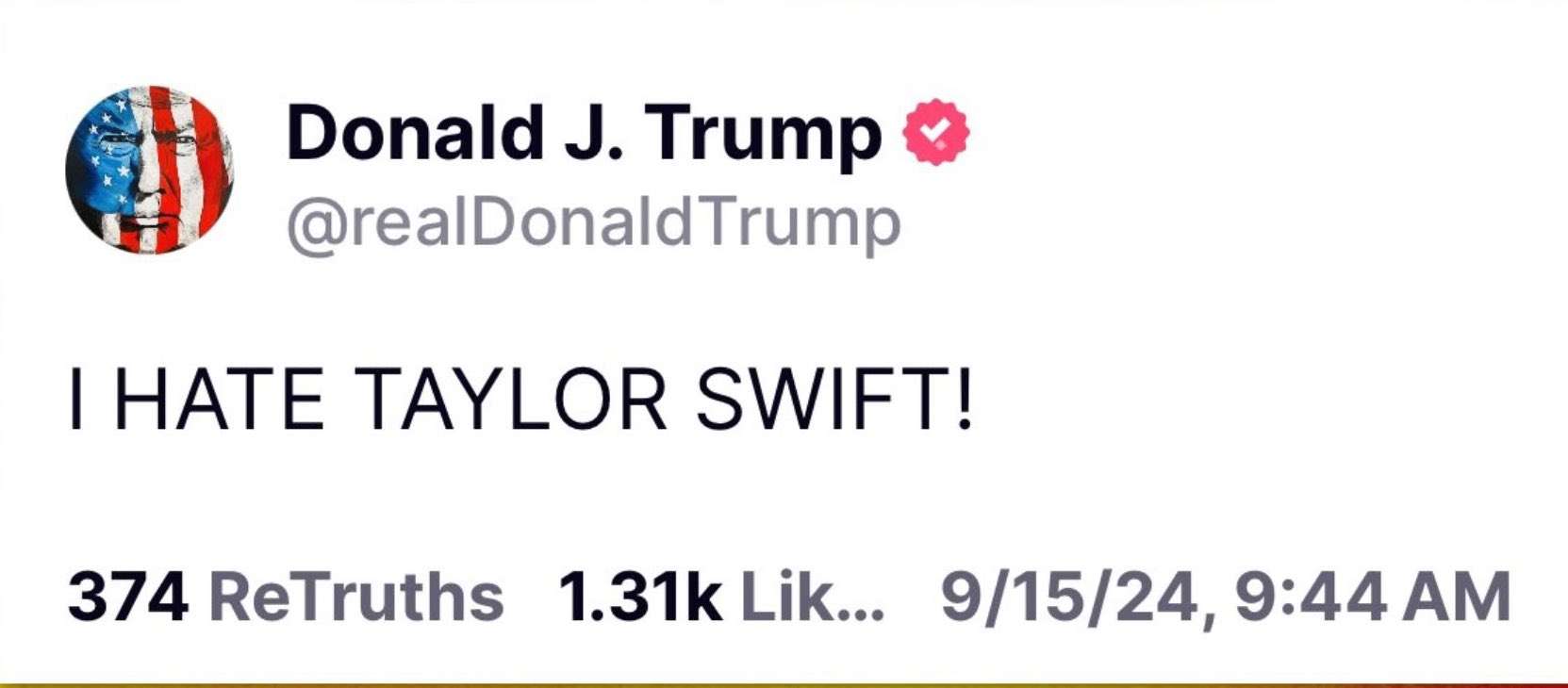 Donald Trump odia a Taylor