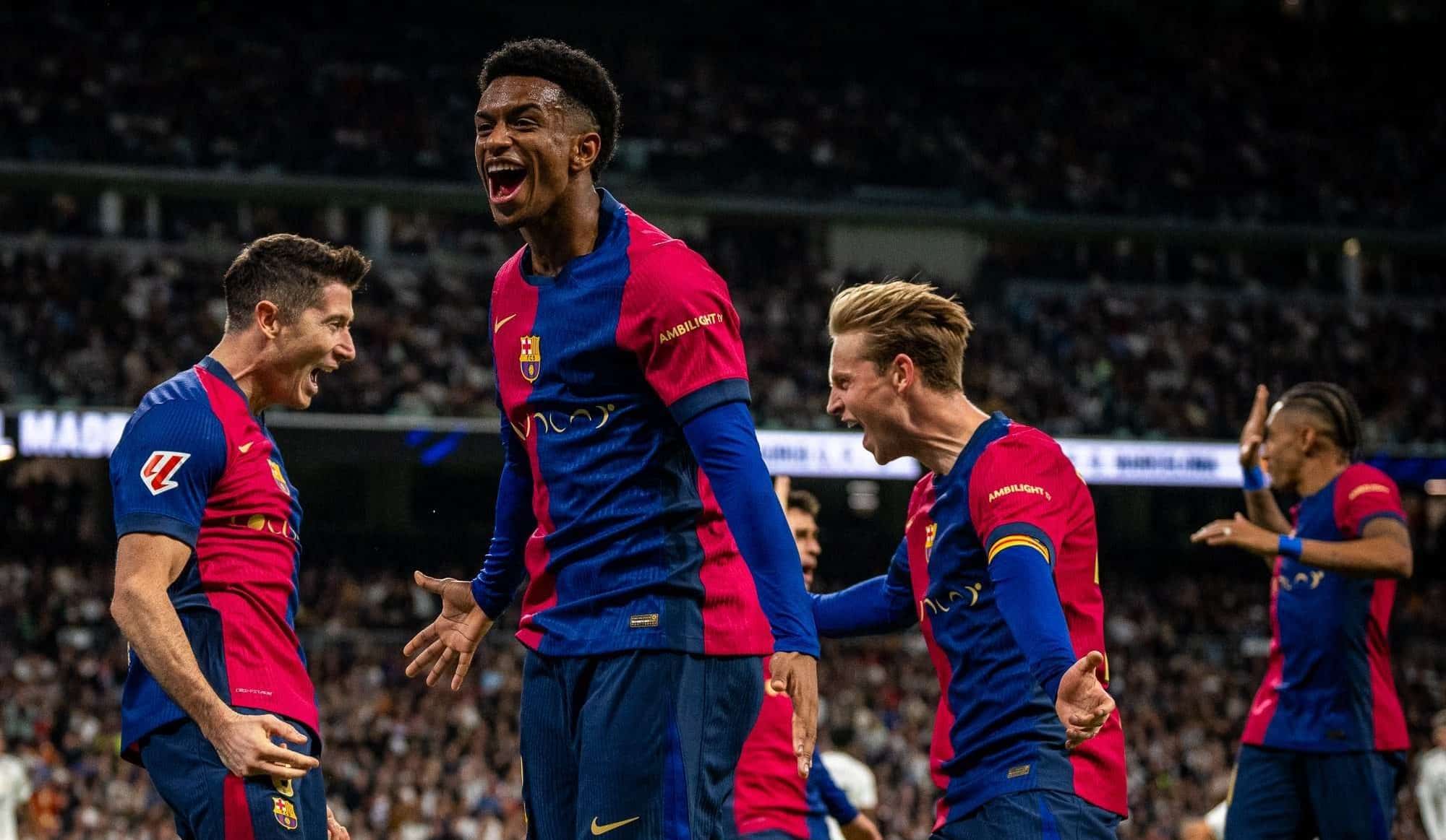 Lewandowski, Lamine y Raphinha sellan la goleada del Barcelona en el Bernabéu