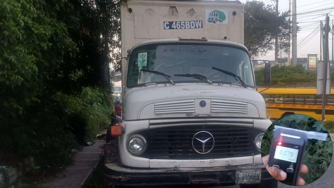 Piloto recolector de basura atropella a una persona y da positivo a alcoholemia