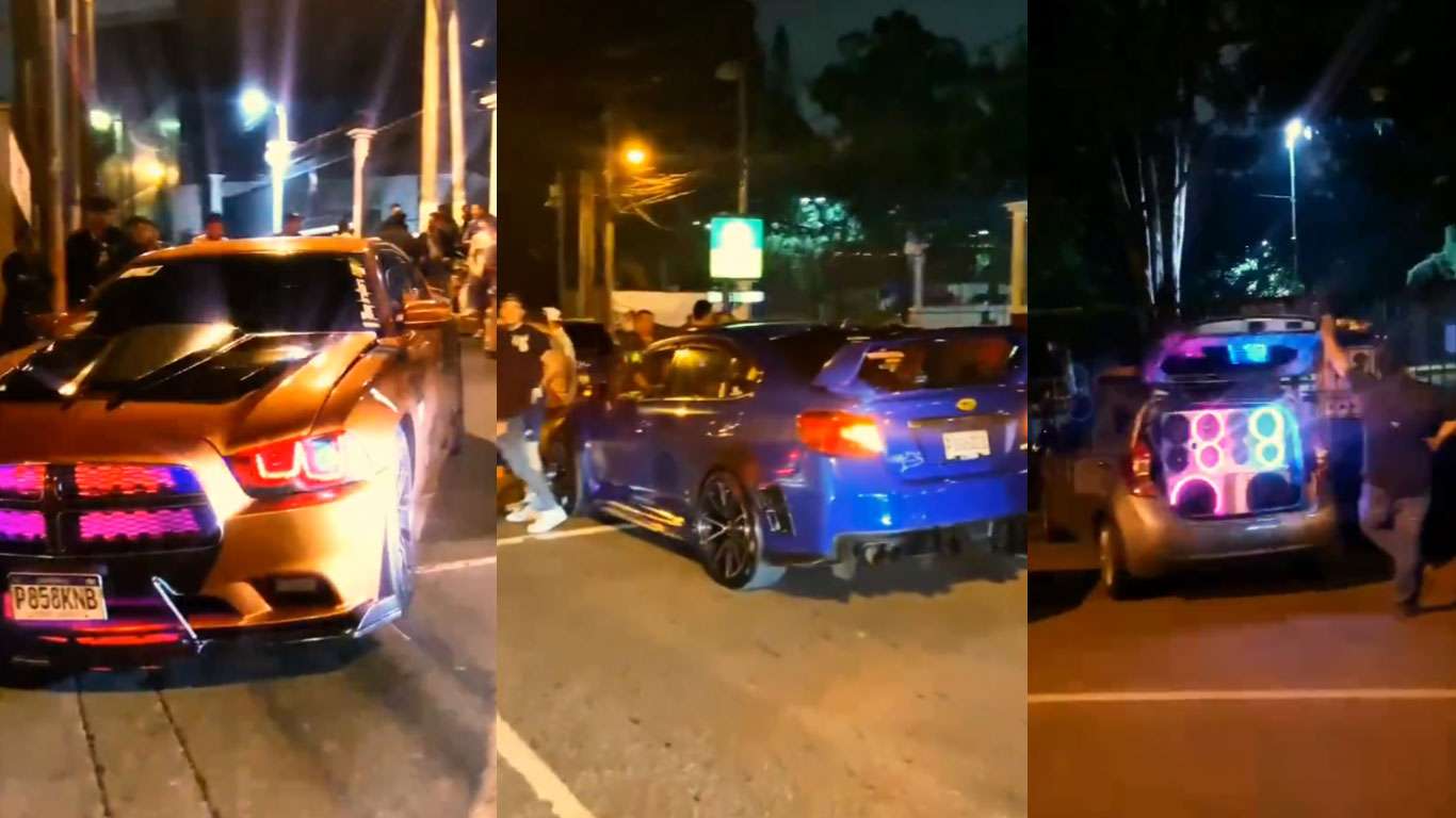 Esto se sabe sobre la exhibición ilegal de vehículos modificados que fueron multados por PNC en zona 13