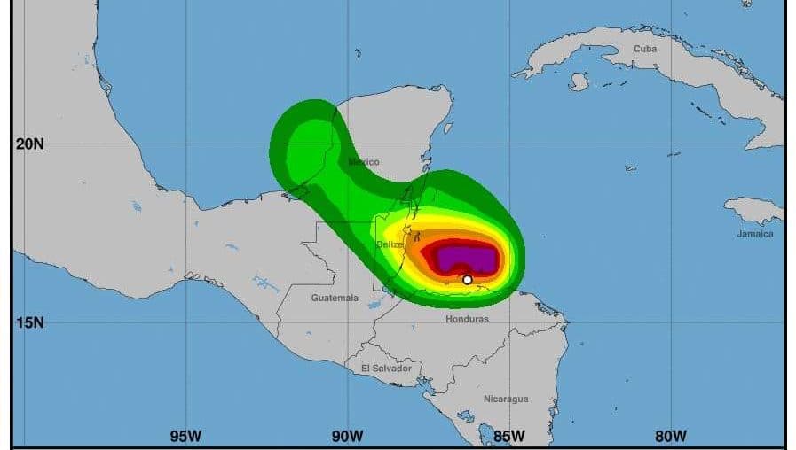 Este es el pronóstico del impacto de la tormenta Sara en territorio guatemalteco