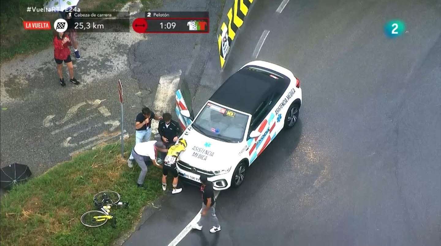 Caída en la Vuelta a España 2025.