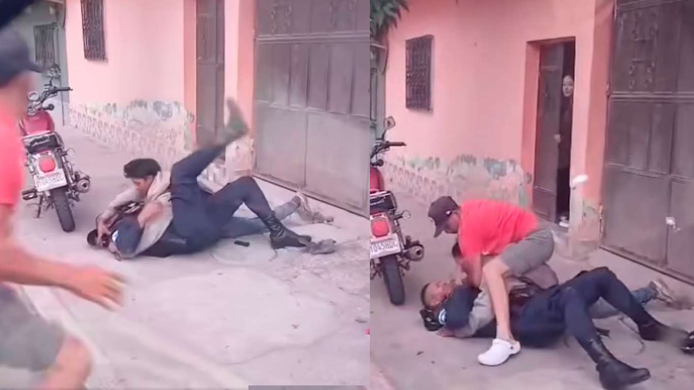 EN VIDEO | Atacaron a PNC con machete en Jalapa pero ciudadanos intervinieron para salvarlo