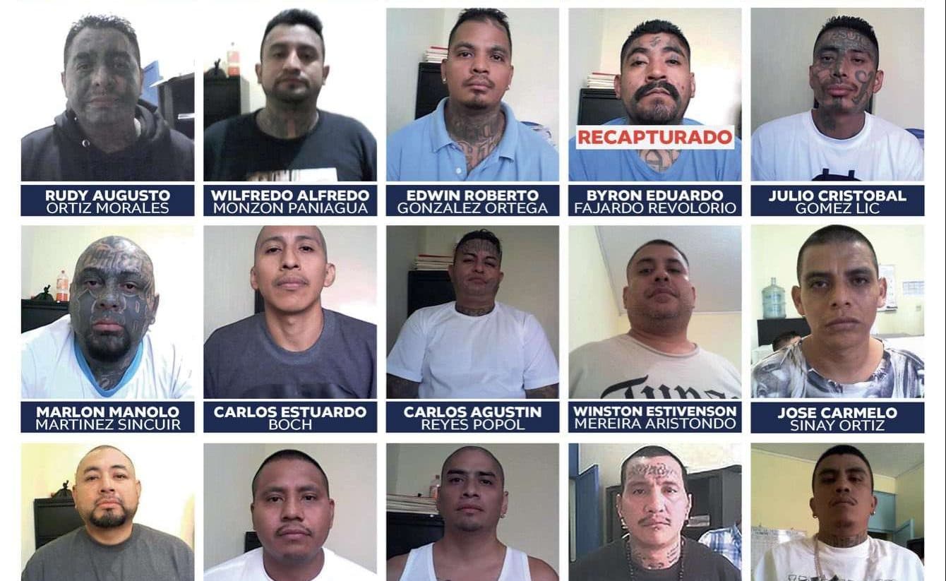 Estos son los rostros de los reos fugados de Fraijanes 2