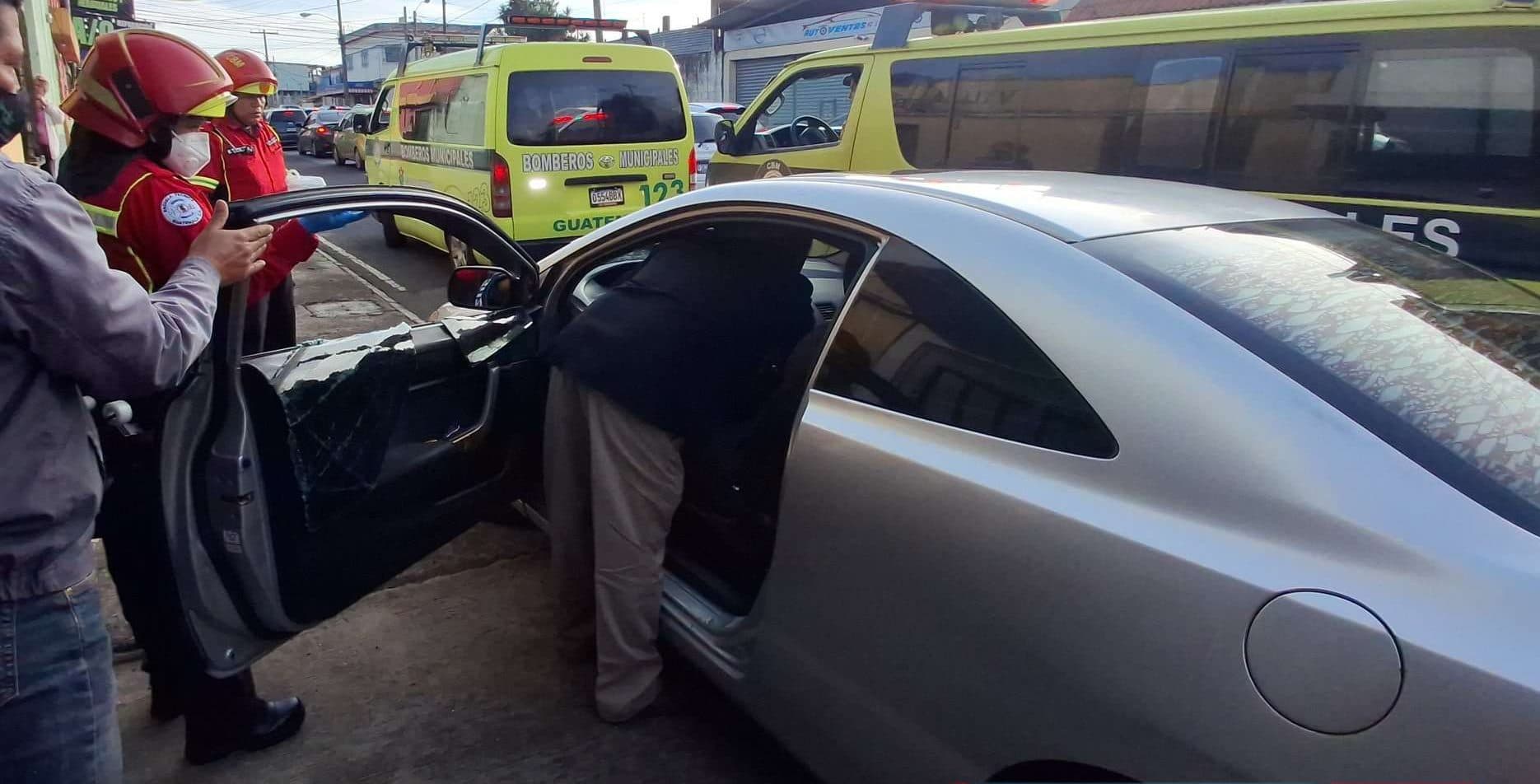 Automovilista resulta herido tras intento de asalto en zona 12