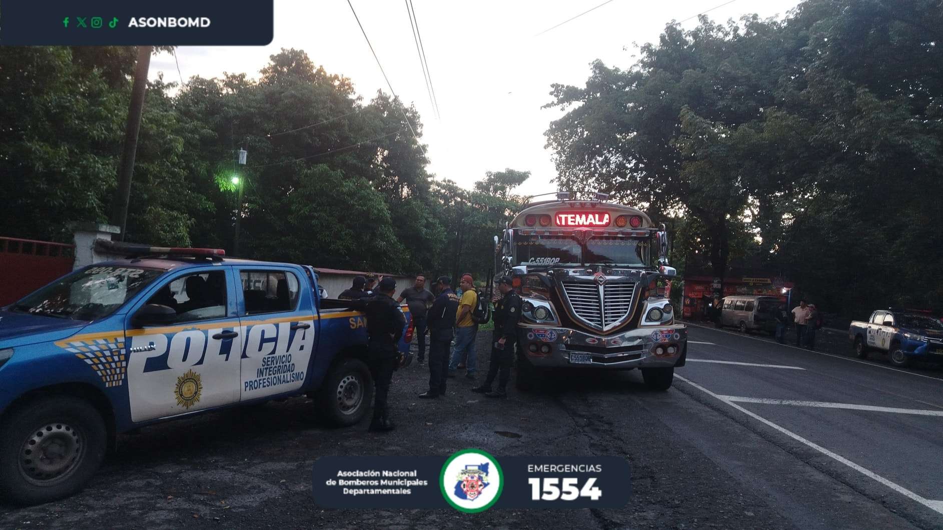 ¡Última hora! Esto se sabe del asalto a bus en ruta Taxisco a Escuintla (hay 1 muerto y herido)
