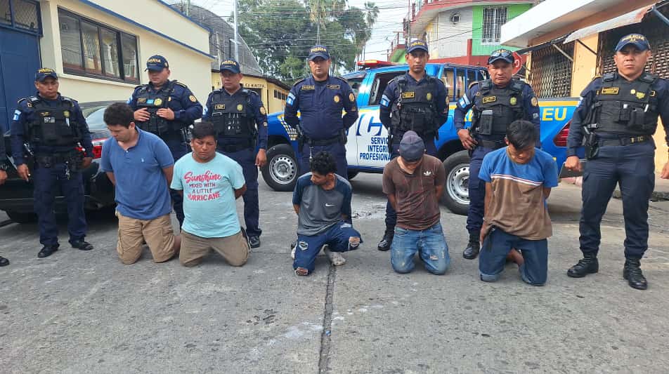 Liberan a mujer y capturan a cinco secuestradores en Retalhuleu